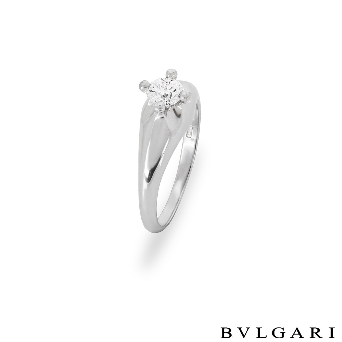 Bvlgari Platinum Diamond Corona Ring 0.33ct D/VVS2